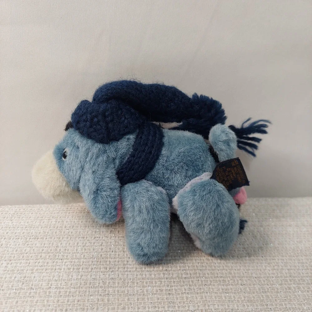 Disney Boyds Collection Eeyore Plush Ornament Blue Knit Hat Scarf Snowflake 6in - Picture 5 of 15